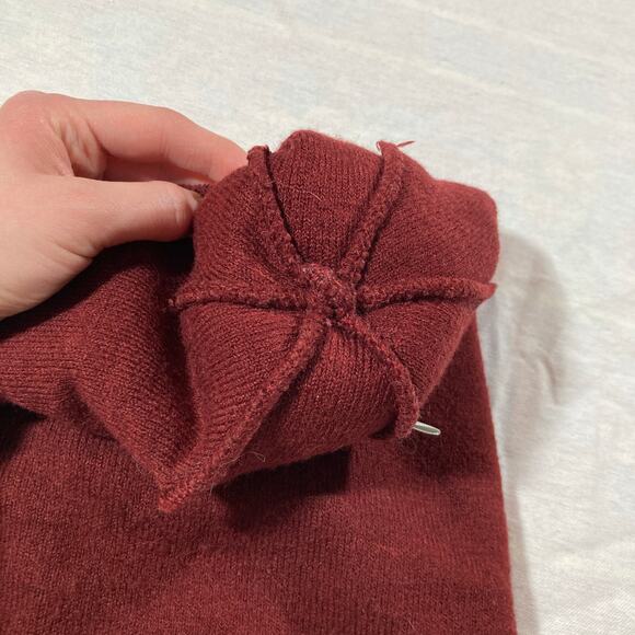 Coal Kids OS Red Dinosaur Winter Beanie Hat Pompom Ski Snowboard Outdoors Maroon - Picture 9 of 9